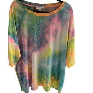 NWT Tie Dyed Neon size 3X shirt